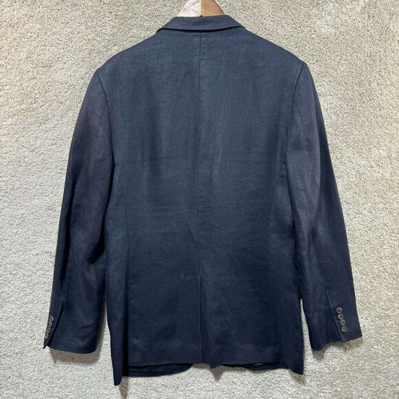 J. Crew Blazer Suit Jacket Men's 42R Blue Three Button Single Breasted Notch - Picture 11 of 12